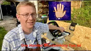 One Handed Woodworking Tips #4: How to Cut a Half Lap Joint on the Sliding Mitre Saw