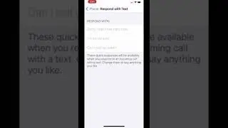 Respond with Custom Text on iPhone 