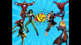 She Hulk, Iron Man, Phoenix VS Spiderman, Ryu, Dormammu #marvel #capcom