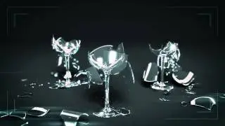 Santi Bono's thinkingParticles6.1 vfx of breaking wine glass