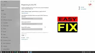 FIX Projecting to this PC Hidden Features ! FIX Projecting to this PC Problem,