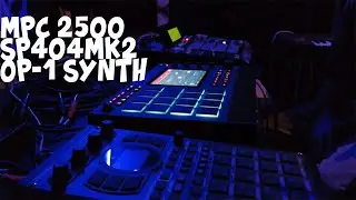 In the studio with a SP404 MK2 , MPC 2500 , & OP 1
