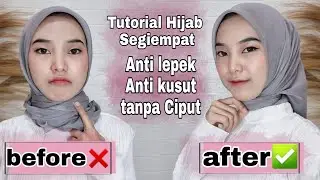 ANTI-FLAT, ANTI-WRAP SQUARE HIJAB TUTORIAL WITHOUT A CIPUT | SIMPLE & NEAT HIJAB @SreezyAnugrahR