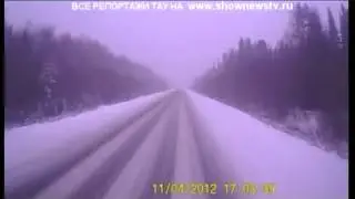 Самоотверженный дальнобойщик видеорегистратор