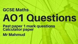 GCSE Maths Foundation Calculator AO1 1 marker past paper question