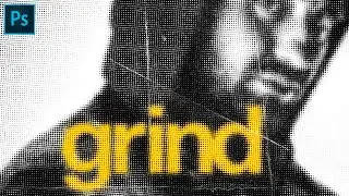 Easy Halftone Text & Image Blend in Photoshop