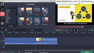 Splitting videos in Movavi Video Editor