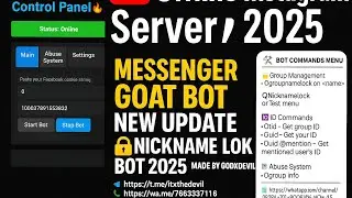🔥 MESSENGER GOAT BOT 2025 🐐 | GCLOCK + NICKNAME LOCK Update 🚫✨ | Made by 👑 GODXDEVIL 😈