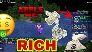 how to become rich 🤑in 🍎apple mc server (melon realm)🍉🍉