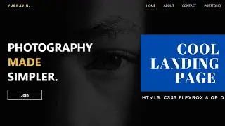How To Create Awesome Landing Page Using Pure HTML5 & CSS3 [Part1]