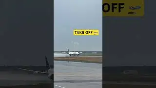 BOEING B787 Dreamliner ✈️  LUFTHANSA Take OFF 👉 Runway  WET WET WET  ☔️ How FAST is that ONE❓#shorts