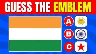 Guess the Country Emblem on the Flag 🌍 | Fun Flag Quiz for Kids