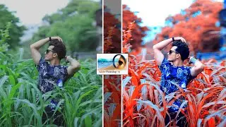 Photoshop 7.0 Photo Editing - Orange Black Colour Gradding Photoshop Tutorial