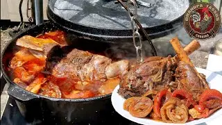 Mutton shanks from the Dutch oven