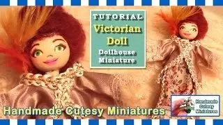 SENHORA BONECA DO VICTORIAN FÁCIL FAZER A BONECA PARA SUA MINIATURA DE DOLLHOUSE pelo artista Pamela