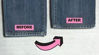 how to make  original hemming jeans 👖.
