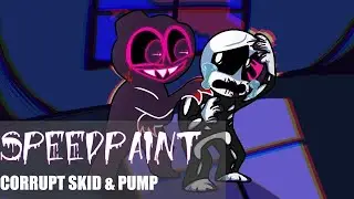 Corrupted Skid and Pump || Friday Night Funkin' Speedpaint (Corruption Mod)