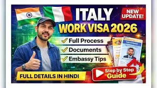 ITALY 🇮🇹 WORK VISA 2026 FULL UPDATE |Italy Visa Process | Italy Embassy Appointment#italyworkpermit 