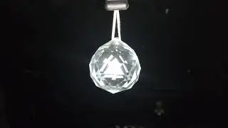 Crystal ball in car night view ,good light catcher