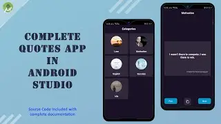 Complete Quotes App Tutorials in Android Studio | Android Studio Tutorials