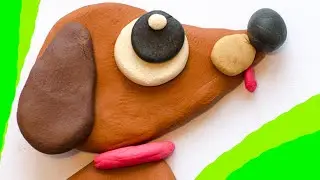 Как слепить собаку из пластилина. Маленький щенок такса. Clay dog