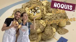 Ñoquis con salsa de champiñones. |ÑOQUIS CASEROS| |RECETA FACIL DE ÑOQUIS|