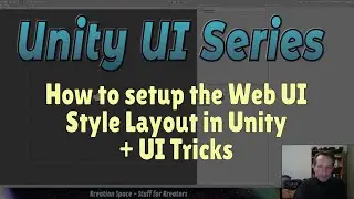 Unity UI Series - First Style - Build Layout for a Web User Interface