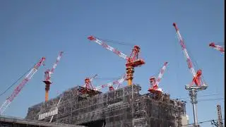 Construction Cranes Time Lapse - No copyright