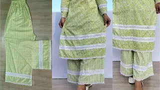 Box Trouser Cutting And Stitching || straight Trousers Design || Designer Bottom Wear ✨🌼