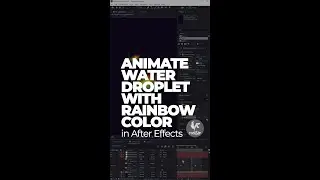 Animate Water Droplet with Rainbow color in After Effects #Shorts
