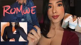 ASMR Try On Clothing Haul (Whispered) ROMWE Black Friday