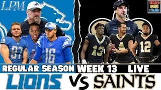 LIVE: Detroit Lions vs New Orleans Saints: Week 13
