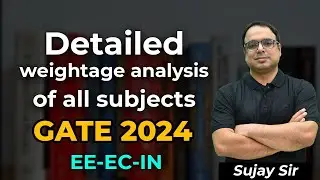 Detailed Weightage Analysis of All Subjects GATE 2024 EE - EC | Sujay Sir