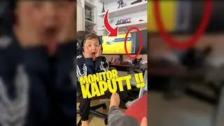Ich habe den 1200€ Monitor kaputt gemacht !! Kein PRANK !! #shorts