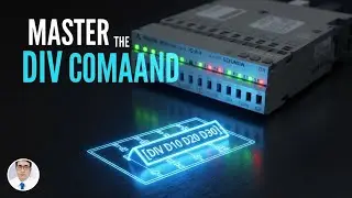 how can use(DIV)command in Mitsubishi plc
