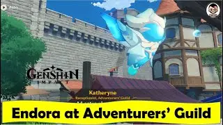 😹 Endora getting Rewards from Katheryne at Adventurers' Guild | Genshin Impact