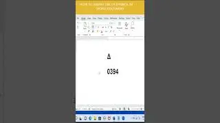 How to insert Delta Symbol in Word Document | 