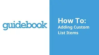 Adding Custom List Items