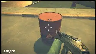 New weapon and new explosive barrel!! My shooting game on UPBGE!! (WIP)