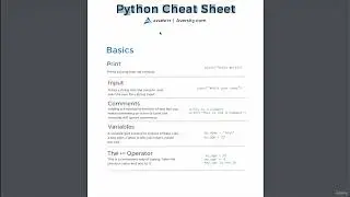 2. Python Syntax Cheat Sheet | 1.Getting Start  | Python Beginning to Professional Course