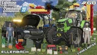 RUN OUT OF DIESEL WHILE MOWING GRASS WITH @kedex | Ellerbach | Farming Simulator 22 | Episode 67