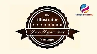 Vintage Badge Tutorial in Adobe illustrator - How to Create Text Logo Design | Text Effect