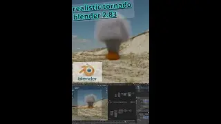 making tornado using smoke simulation in blender 2.83 | Blender Render
