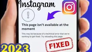how to fix this page isn't available at the moment instagram | this page isn't available instagram |