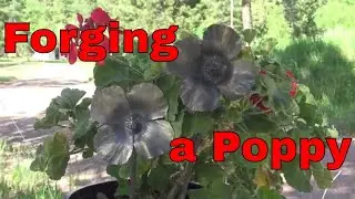 Forging an iron poppy in honor of Memorial Day