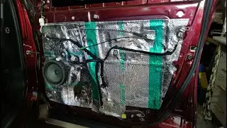 Шумо и виброизоляция двери Toyota RAV-4 ZSA42.