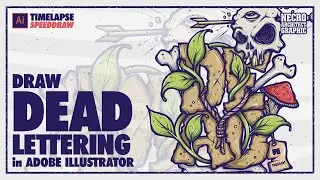 Draw Dead Lettering in Adobe Illustrator | Timelapse Speed Draw
