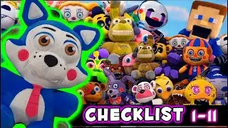 FNAF FUNKO Plush COMPLETE Checklist Guide - Series 1-11 (2016 - 2022) Fazbears Fanverse