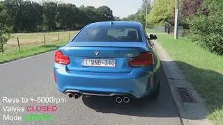 BMW M2 Exhaust Mod: Straight Pipe + Quiet Mode on stock exhaust with the click of a button
