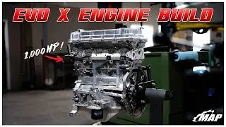 Building a 1,000HP Evo X Engine in 15 Minutes!